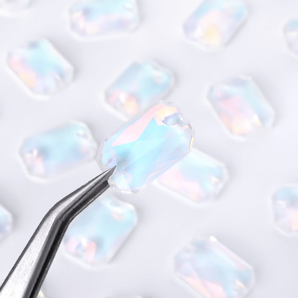 Crystal AM Octagon Shape High Quality Glass Sew-on Rhinestones WholesaleRhinestone