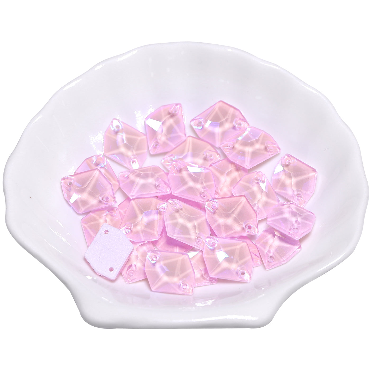 Electric Neon Light Rose Cosmic Shape High Quality Glass Sew-on Rhinestones
