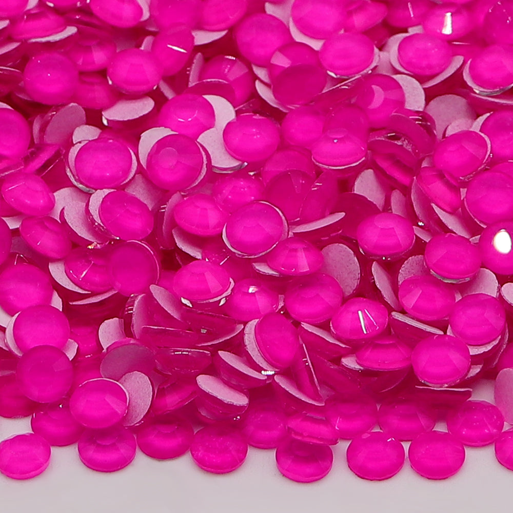 Neon Barbie Pink Glass FlatBack Neon Rhinestones WholesaleRhinestone