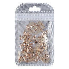 Navette Shape Golden Shadow Glass Flat Back Fancy Rhinestones