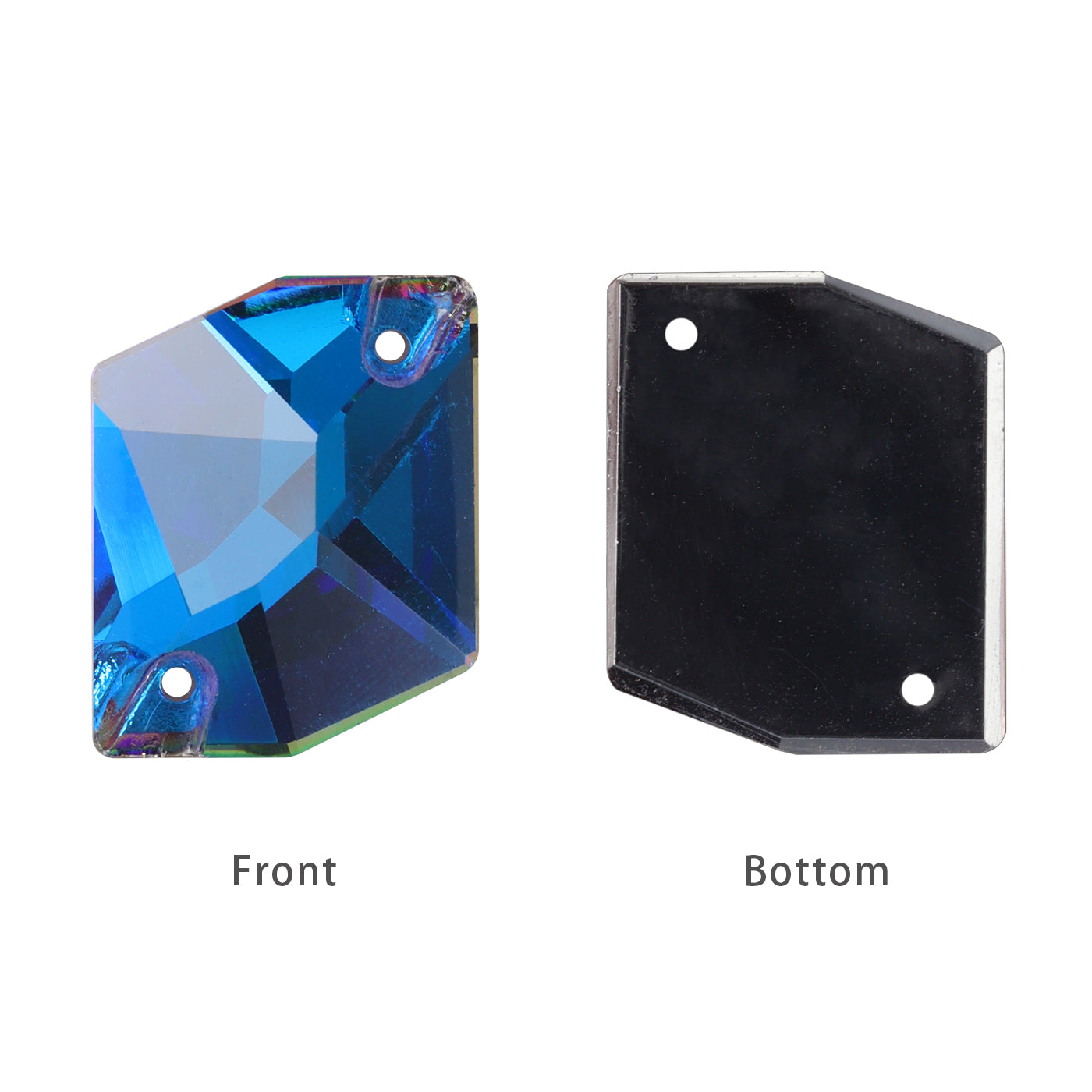 Bermuda Blue Cosmic Shape High Quality Glass Sew-on Rhinestones WholesaleRhinestone