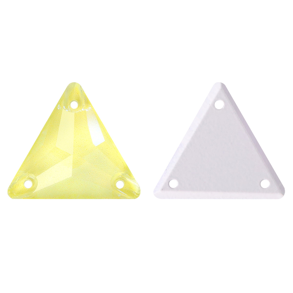 Electric Neon Light Topaz Triangle Shape High Quality Glass Sew-on Rhinestones WholesaleRhinestone Main image