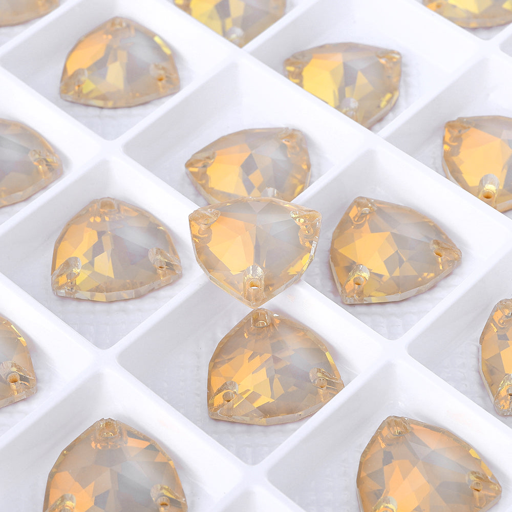 Silk AM Trilliant Shape High Quality Glass Sew-on Rhinestones WholesaleRhinestone
