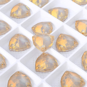 Silk AM Trilliant Shape High Quality Glass Sew-on Rhinestones WholesaleRhinestone