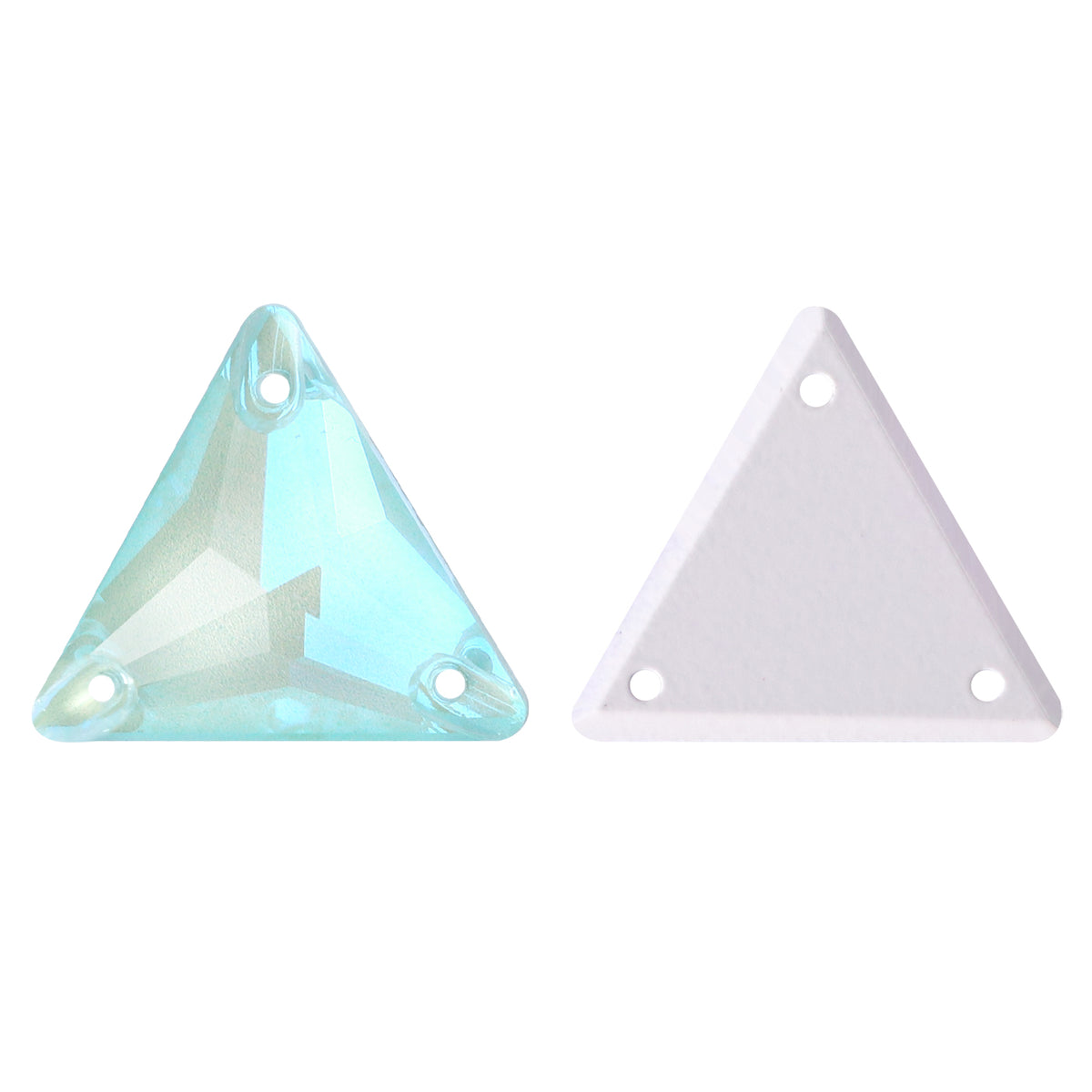 Electric Neon Light Azore Triangle Shape High Quality Glass Sew-on Rhinestones