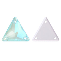 Electric Neon Light Azore Triangle Shape High Quality Glass Sew-on Rhinestones