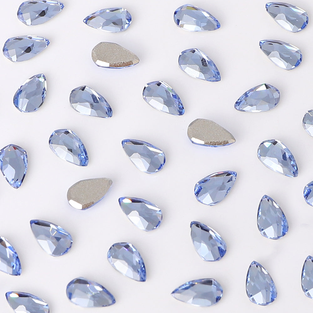 Raindrop Shape Multi Colors Small Size Glass Beveled Flat Back Fancy Rhinestones For Nail Art WholesaleRhinestone