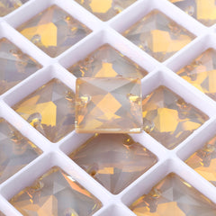 Silk AM Square Shape High Quality Glass Sew-on Rhinestones