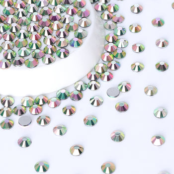 Galaxy Pink Glass FlatBack Rhinestones Silver Back WholesaleRhinestone