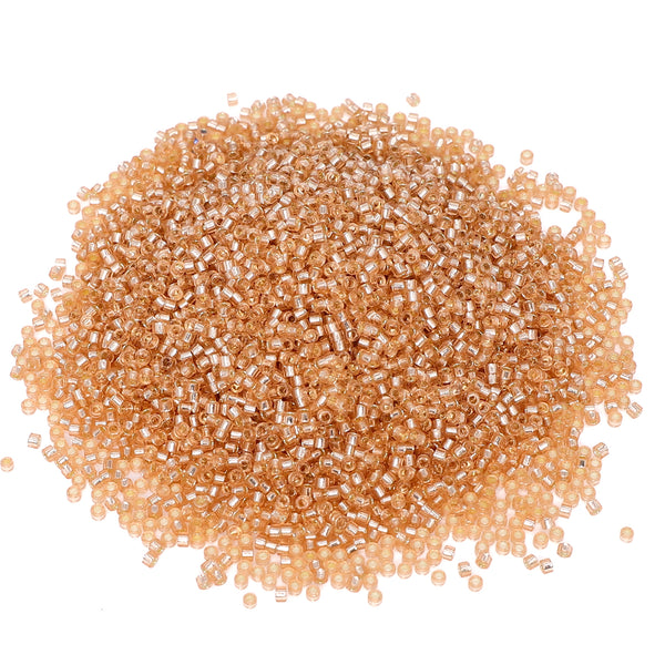 Transparent Silver-lined Peach Color Hight Quality Glass Cylinder Seed Beads 1.6 MM Size GY2007 WholesaleRhinestone