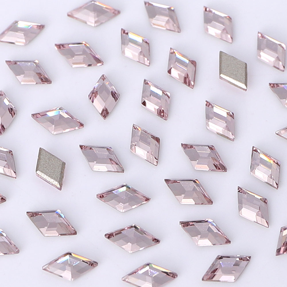 Rhombus Shape Multi Colors Small Size Glass Beveled Flat Back Fancy Rhinestones For Nail Art WholesaleRhinestone