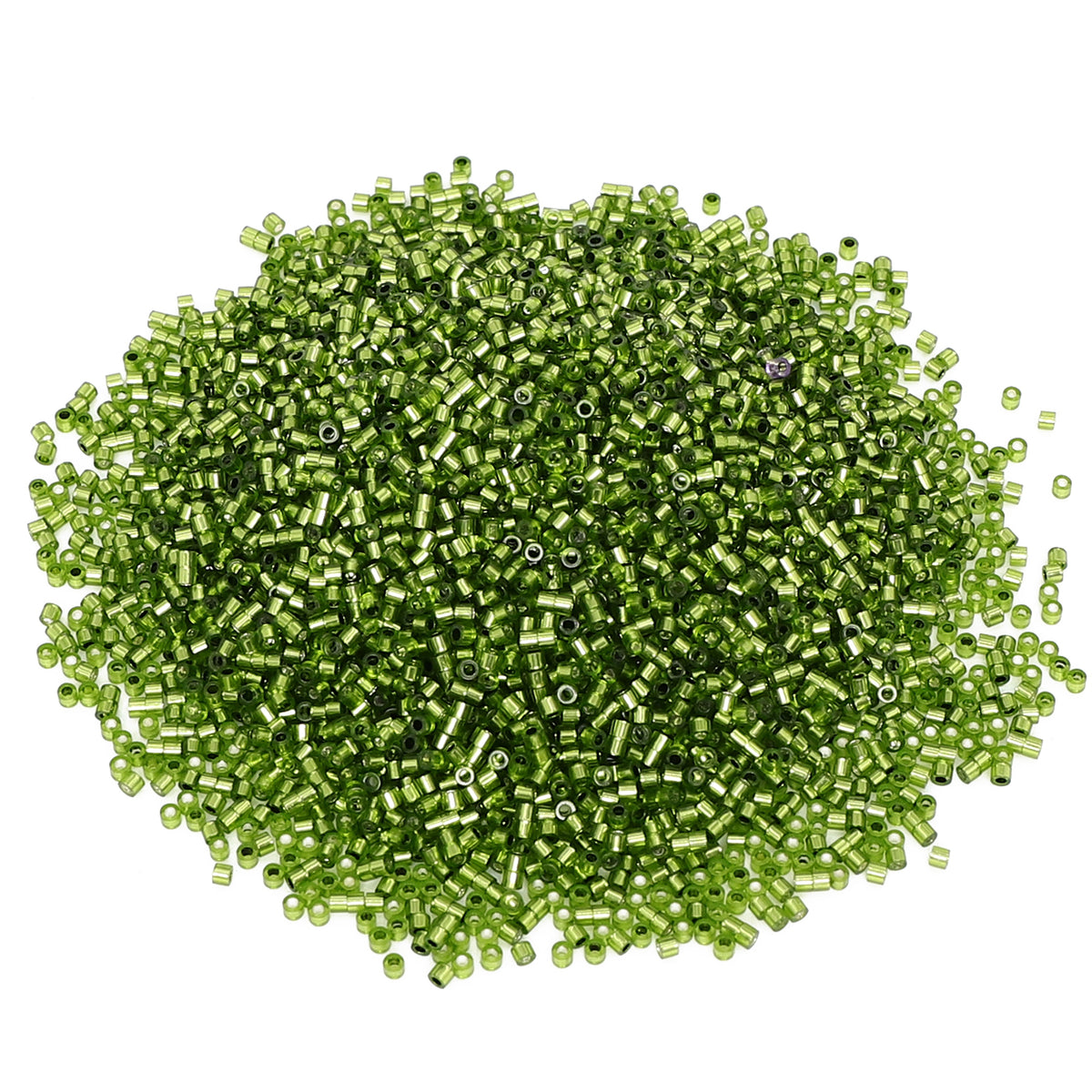 Transparent Silver-lined Olive Green Color Hight Quality Glass Cylinder Seed Beads 1.6 MM Size GY2003 WholesaleRhinestone