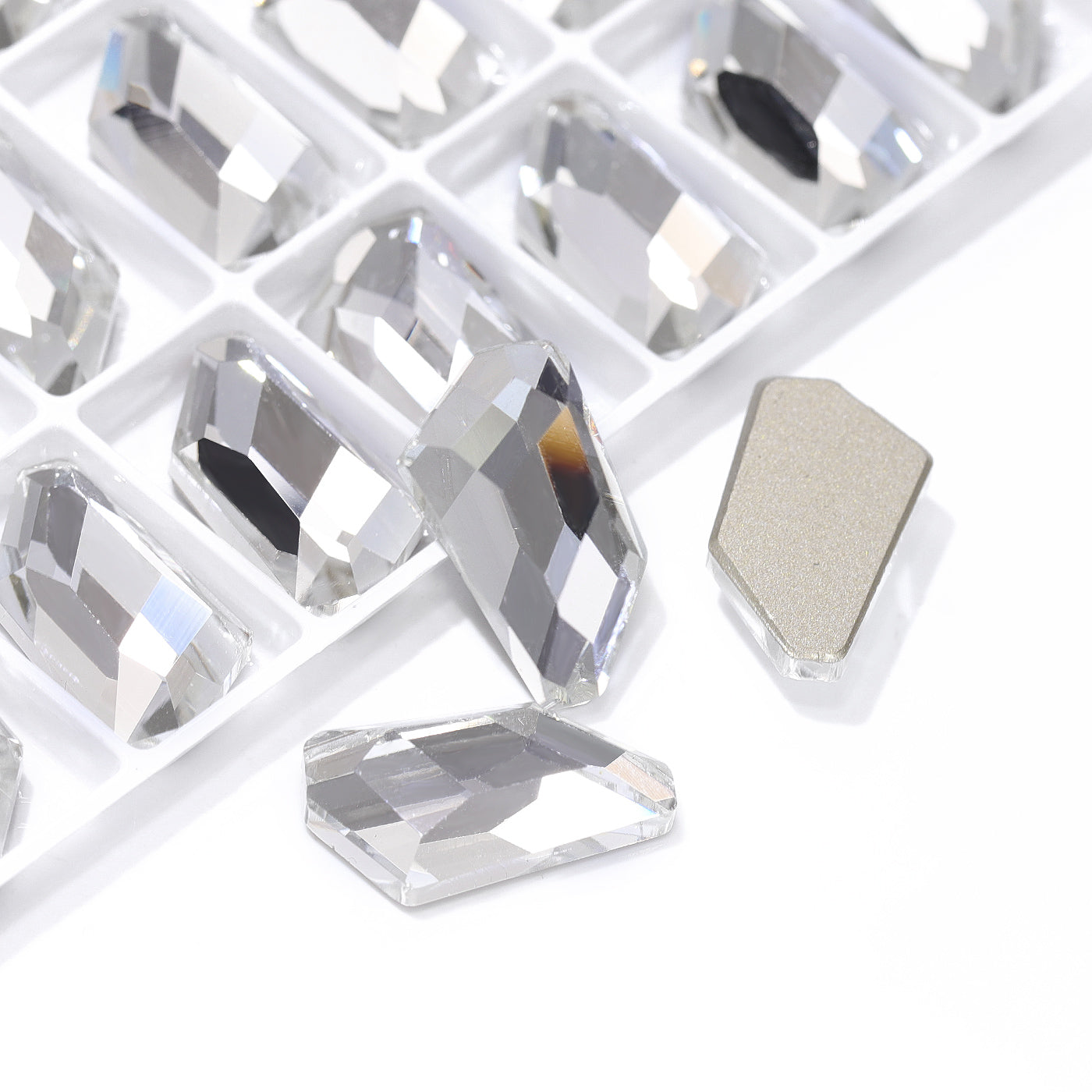 Crystal De-Art Shape High Quality Glass Beveled Flat Back Rhinestones