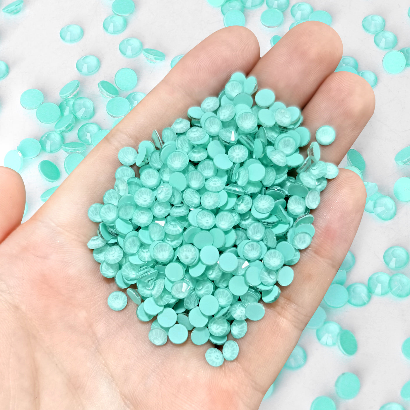 Neon Turquoise Glass FlatBack Neon Rhinestones WholesaleRhinestone