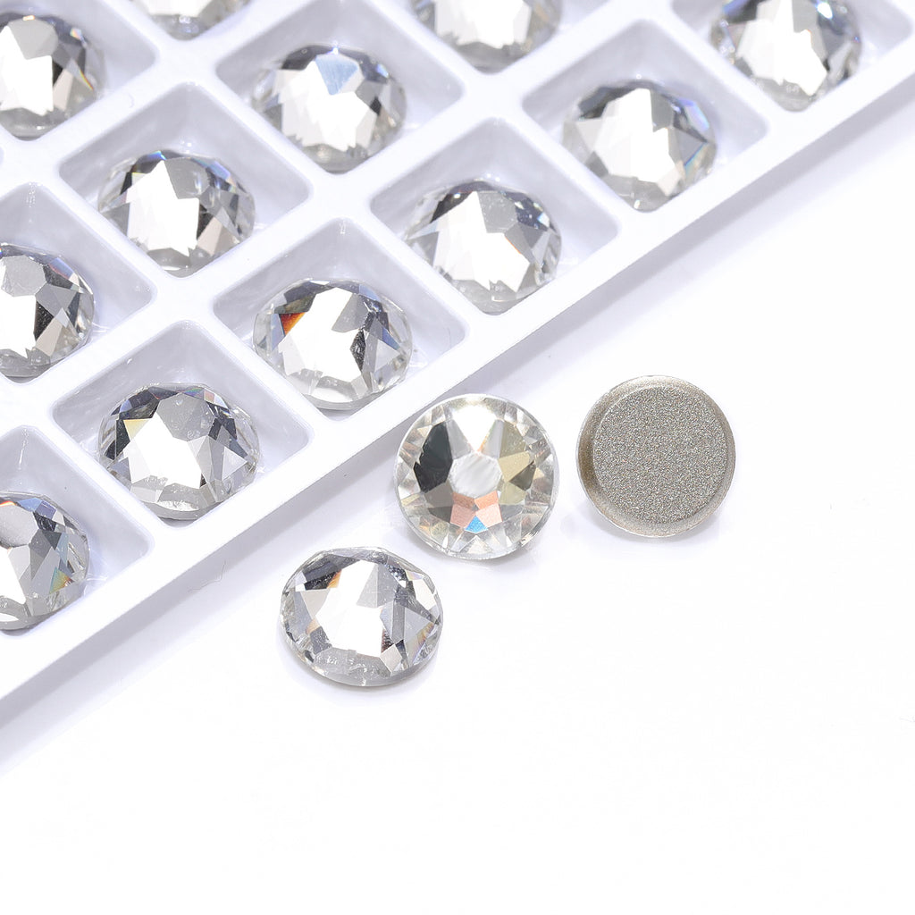 Crystal XIRIUS Round Shape High Quality Glass Beveled Flat Back Rhinestones WholesaleRhinestone