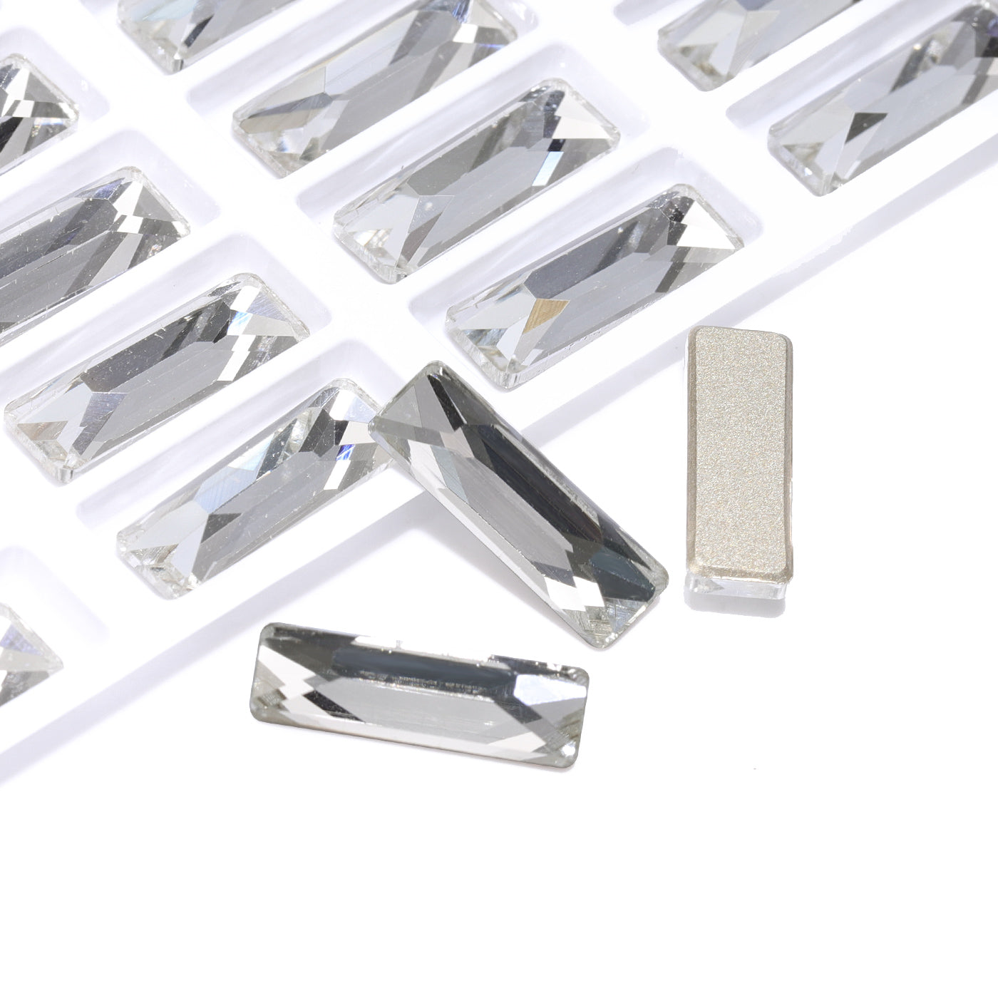 Baguette cosmica cristallina a forma di vetro di alta qualità con strass back flatbero smussati