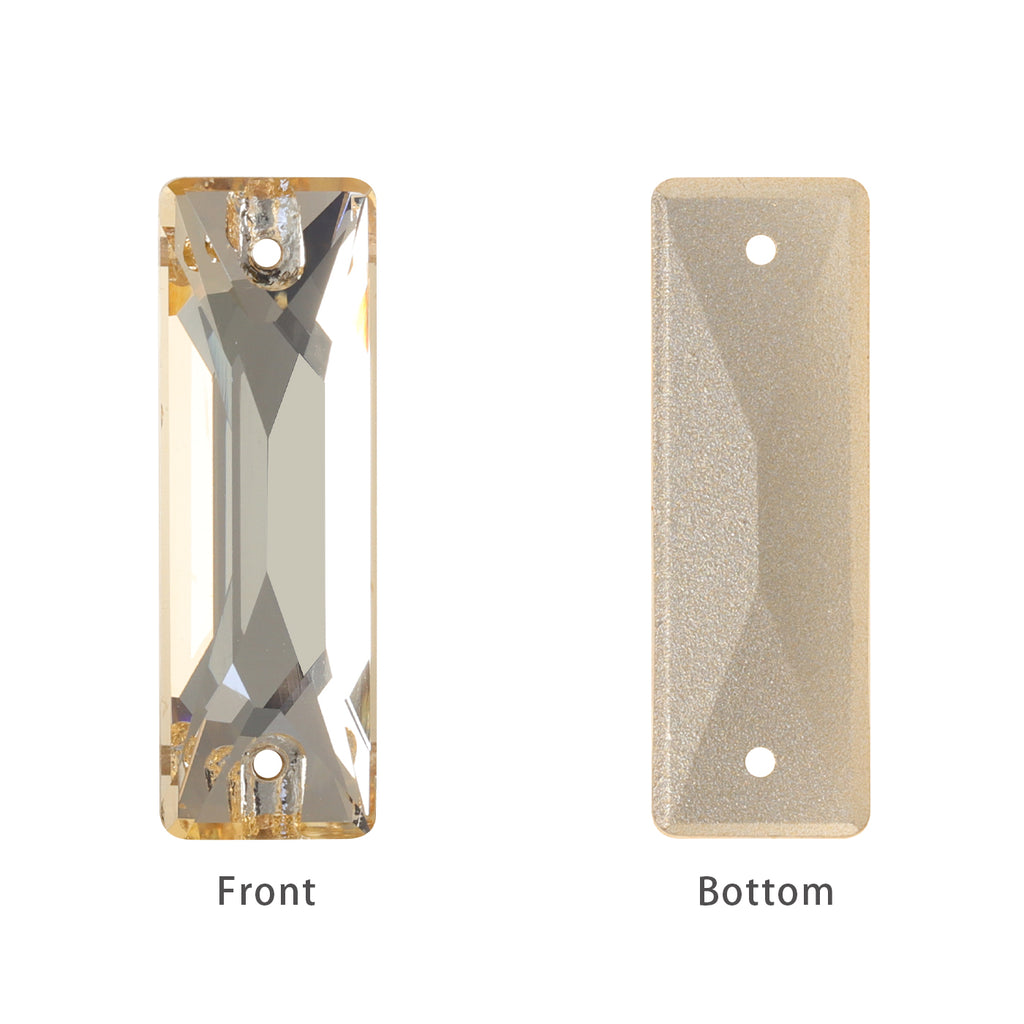 Golden Shadow Cosmic Baguette Shape High Quality Glass Sew-on Rhinestones WholesaleRhinestone