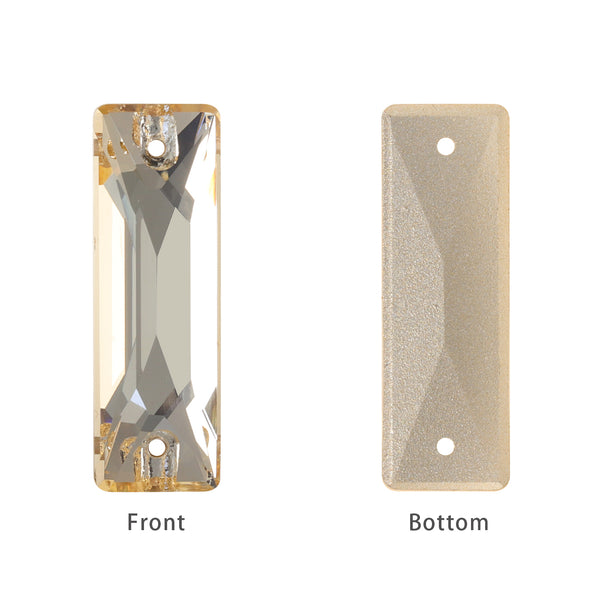 Golden Shadow Cosmic Baguette Shape High Quality Glass Sew-on Rhinestones WholesaleRhinestone