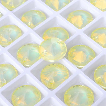 Jonquil AM Rivoli  Shape High Quality Glass Sew-on Rhinestones WholesaleRhinestone