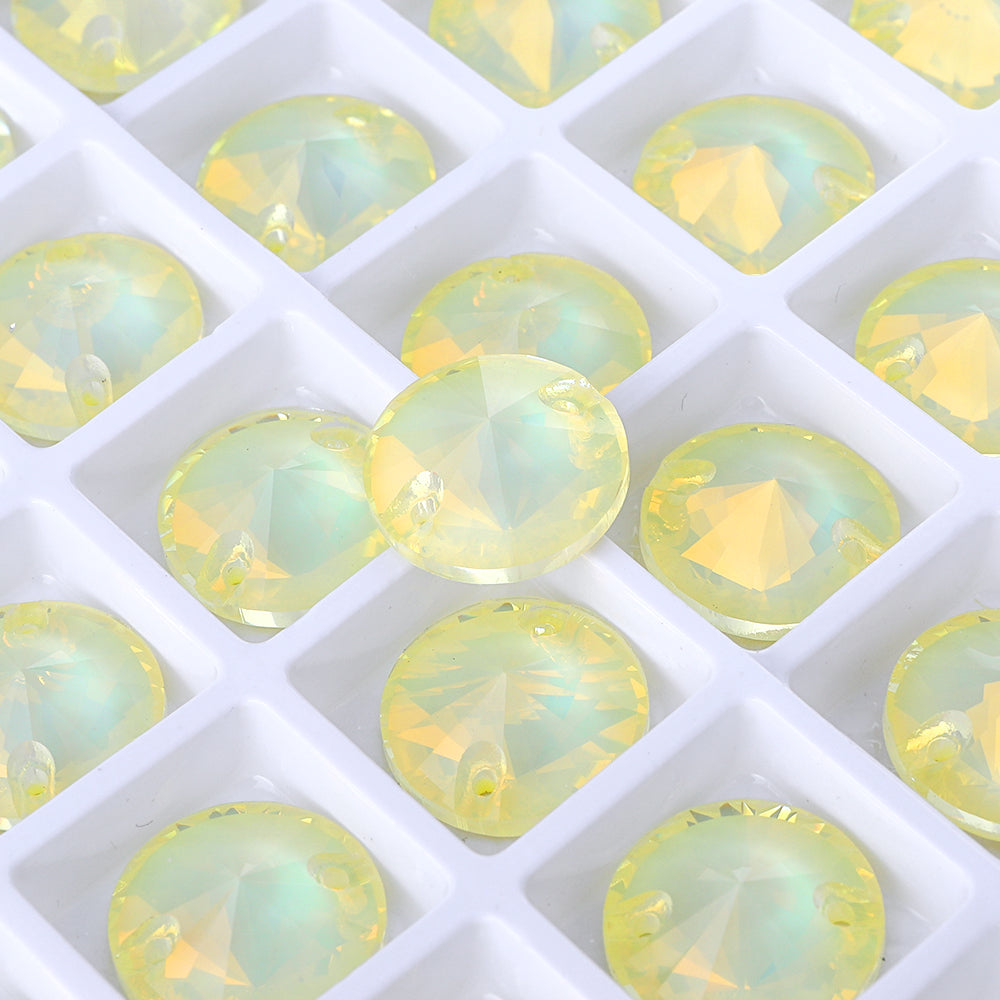 Jonquil AM Rivoli  Shape High Quality Glass Sew-on Rhinestones WholesaleRhinestone