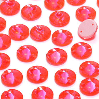 Electric Neon Hyacinth Rivoli Shape High Quality Glass Sew-on Rhinestones WholesaleRhinestone