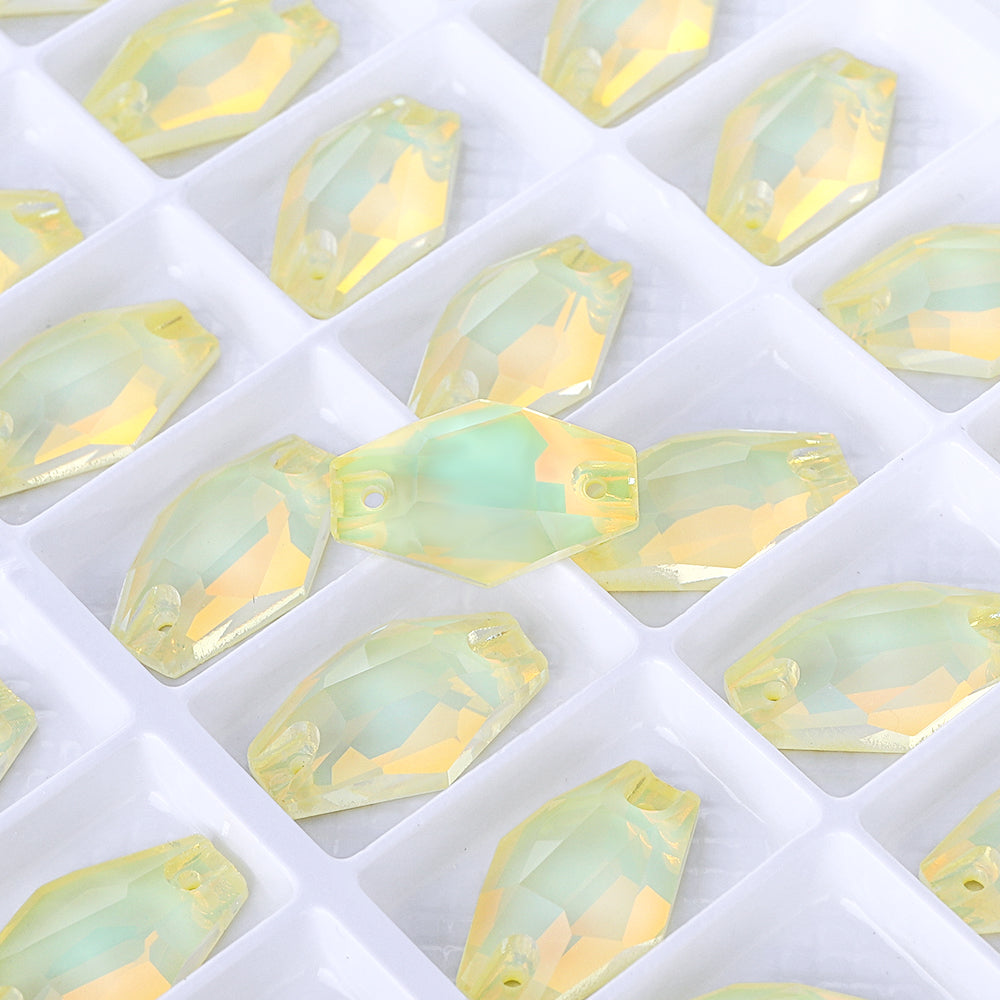 Jonquil AM Hexagon Shape High Quality Glass Sew-on Rhinestones WholesaleRhinestone