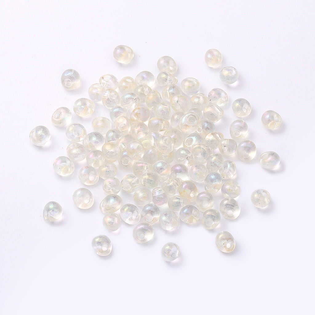 TMAB002 Transparent AB Drop Shape Glass Seed Beads WholesaleRhinestone