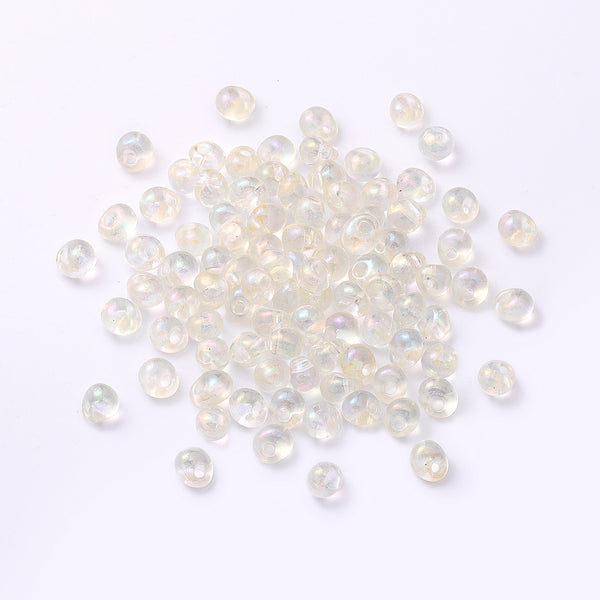 TMAB002 Transparent AB Drop Shape Glass Seed Beads WholesaleRhinestone
