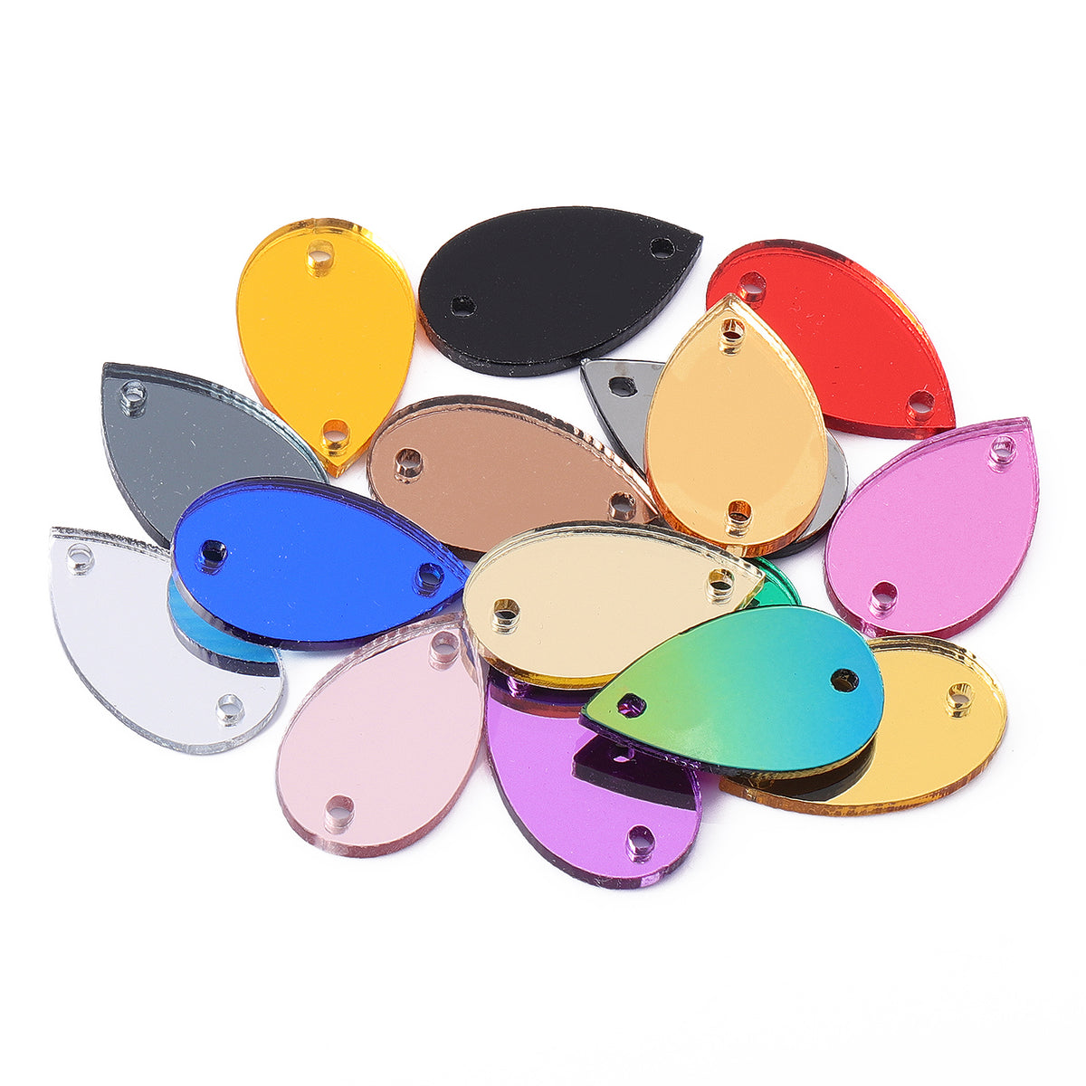Drop Shape Multi Colors Acrylic Sew-on Mirror For Dance Costume WholesaleRhinestone
