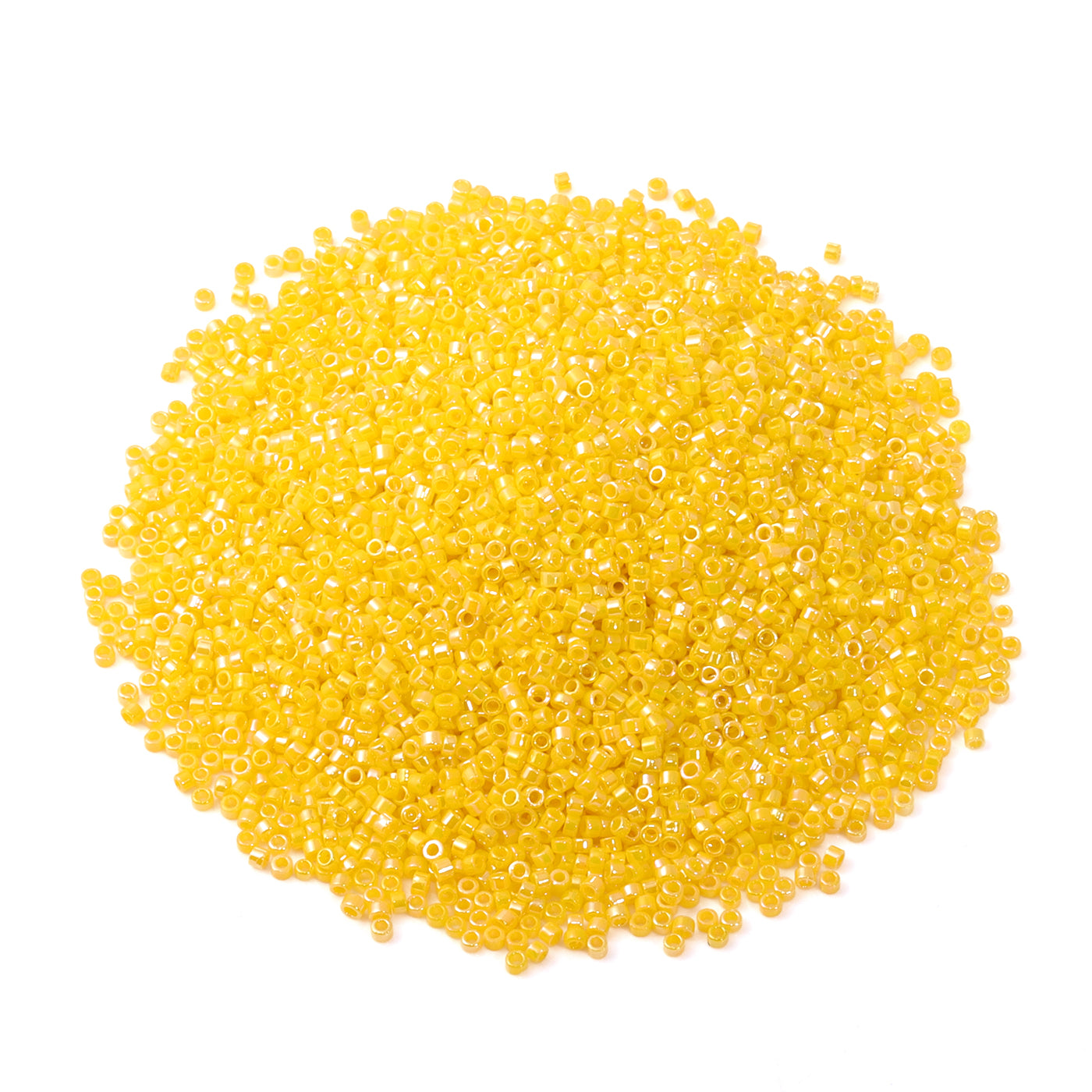 Opaque Rainbow Dark Yellow Color Hight Quality Glass Cylinder Seed Beads 1.6 MM Size BS1014