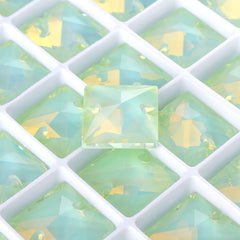 Light Azore AM Square Shape High Quality Glass Sew-on Rhinestones