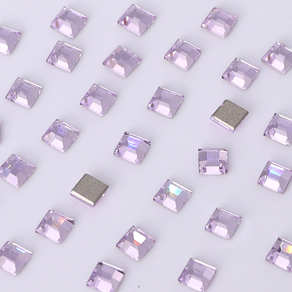 Square Shape Multi Colors Small Size Glass Beveled Flat Back Fancy Rhinestones For Nail Art WholesaleRhinestone