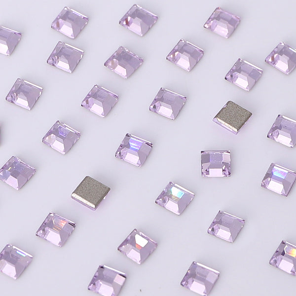 Square Shape Multi Colors Small Size Glass Beveled Flat Back Fancy Rhinestones For Nail Art WholesaleRhinestone