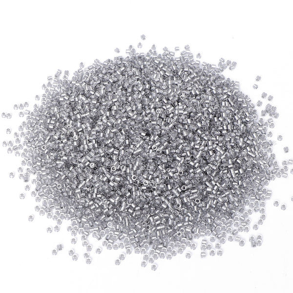 Transparent Color Lined Sliver Hight Quality Glass Cylinder Seed Beads 1.6 MM Size DJS5006 WholesaleRhinestone