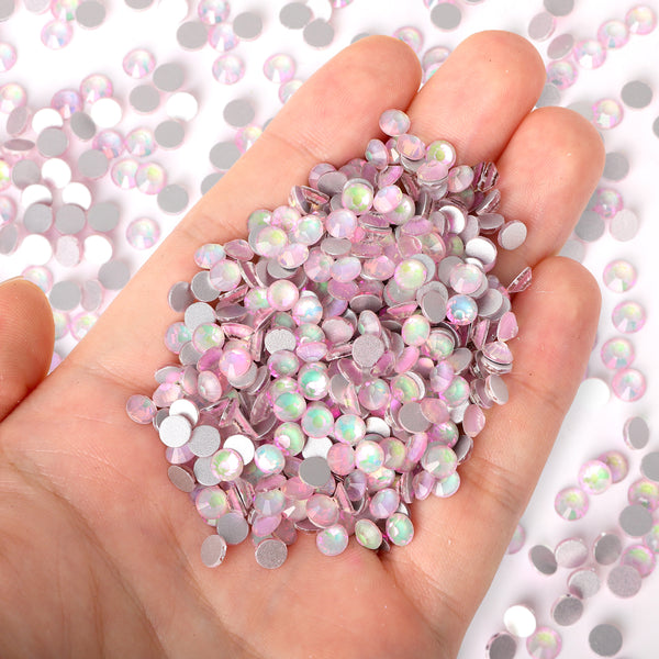 Crystal Pink Glass FlatBack Rhinestones Silver Back WholesaleRhinestone