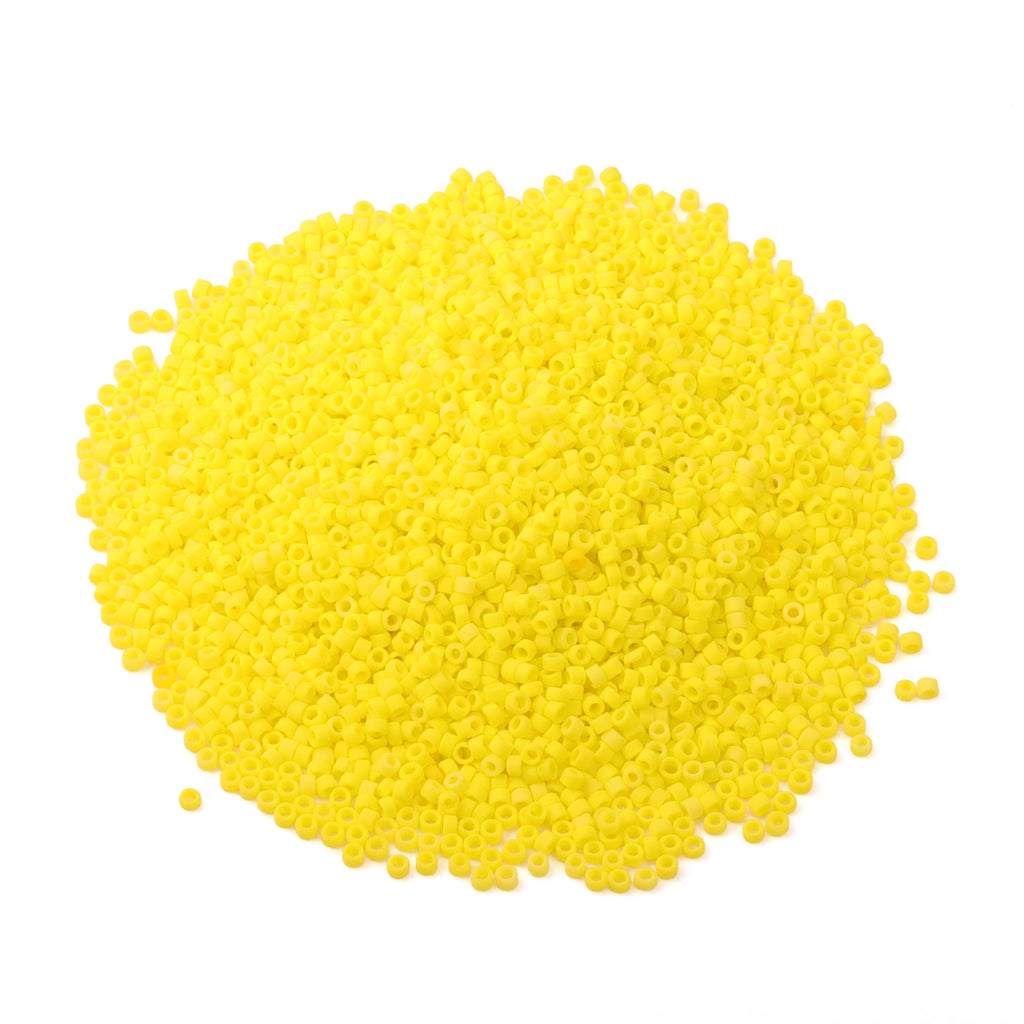 Gelo opaco di colore giallo brillante di alta qualità perle di semi di cilindri di vetro di alta qualità 1,6 mm BS1007