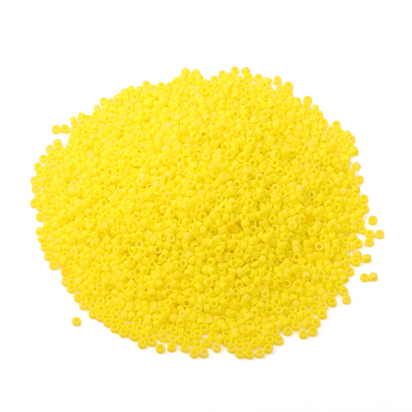 Gelo opaco di colore giallo brillante di alta qualità perle di semi di cilindri di vetro di alta qualità 1,6 mm BS1007