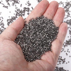Metallic Hematite Luster Color Hight Quality Glass Cylinder Seed Beads 1.6 MM Size JS3002