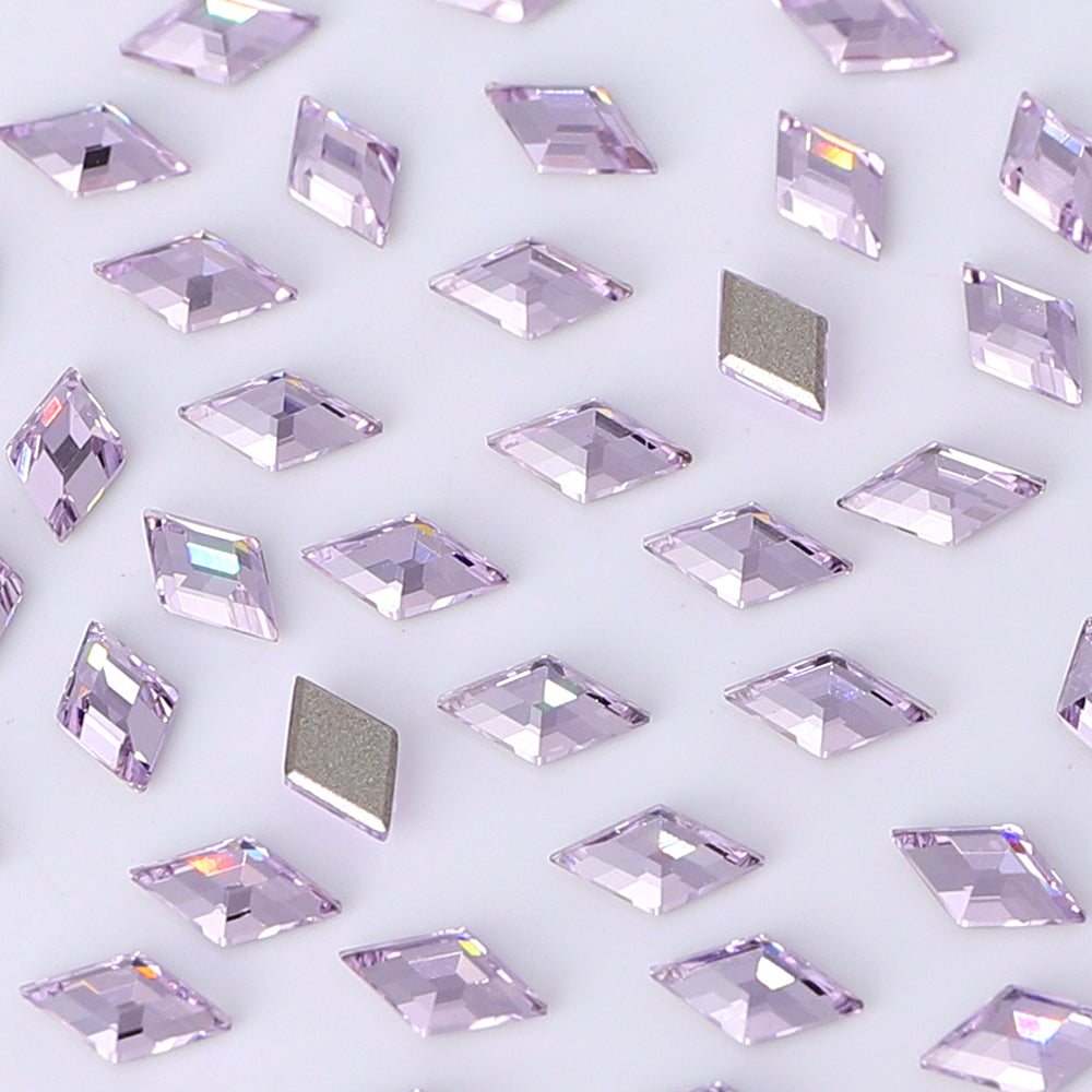 Rhombus Shape Multi Colors Small Size Glass Beveled Flat Back Fancy Rhinestones For Nail Art WholesaleRhinestone