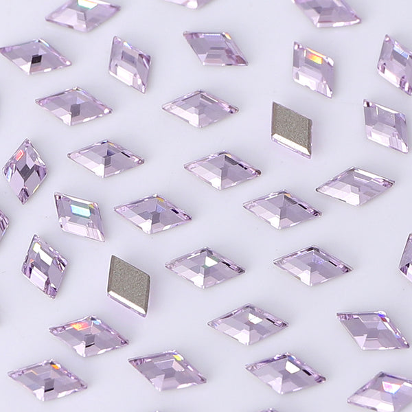 Rhombus Shape Multi Colors Small Size Glass Beveled Flat Back Fancy Rhinestones For Nail Art WholesaleRhinestone