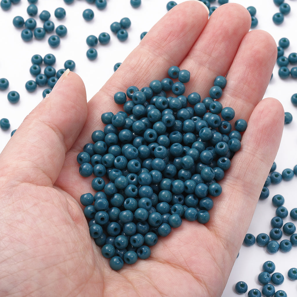 Various Colors 4.5 MM Round Shape Glass Seed Beads for Bracelets and Jewelry Making WholesaleRhinestone