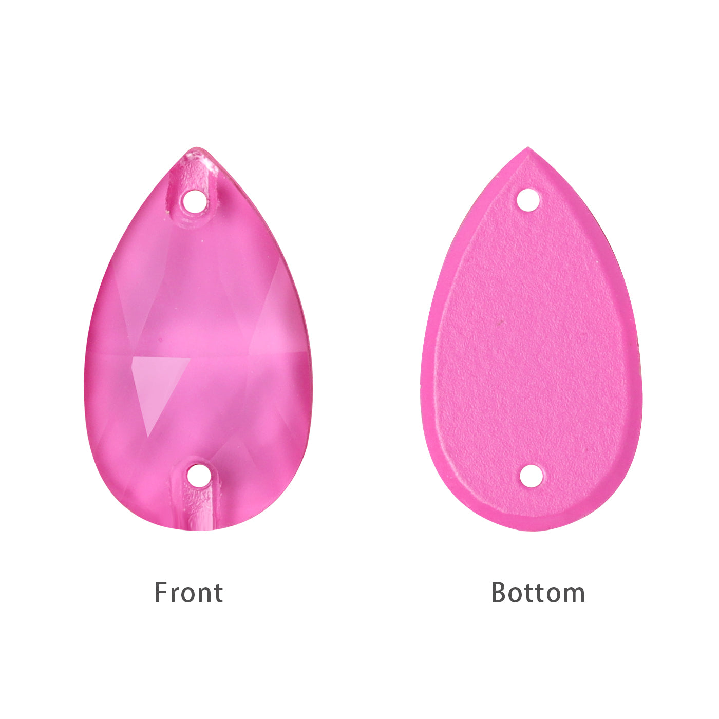 Mocha Fuchsia Drop Shape High Quality Glass Sew-on Rhinestones WholesaleRhinestone