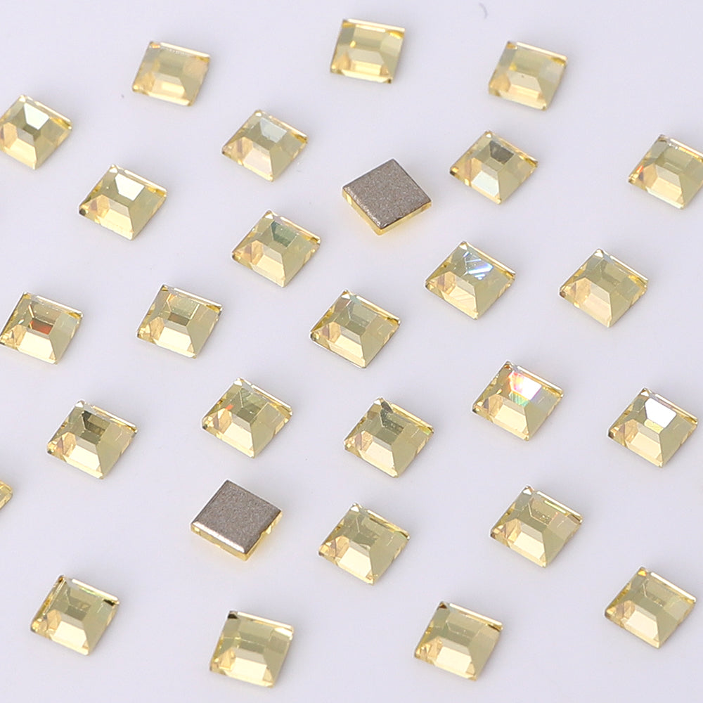 Square Shape Multi Colors Small Size Glass Beveled Flat Back Fancy Rhinestones For Nail Art WholesaleRhinestone