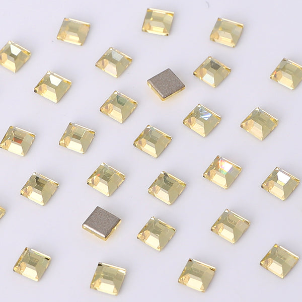 Square Shape Multi Colors Small Size Glass Beveled Flat Back Fancy Rhinestones For Nail Art WholesaleRhinestone