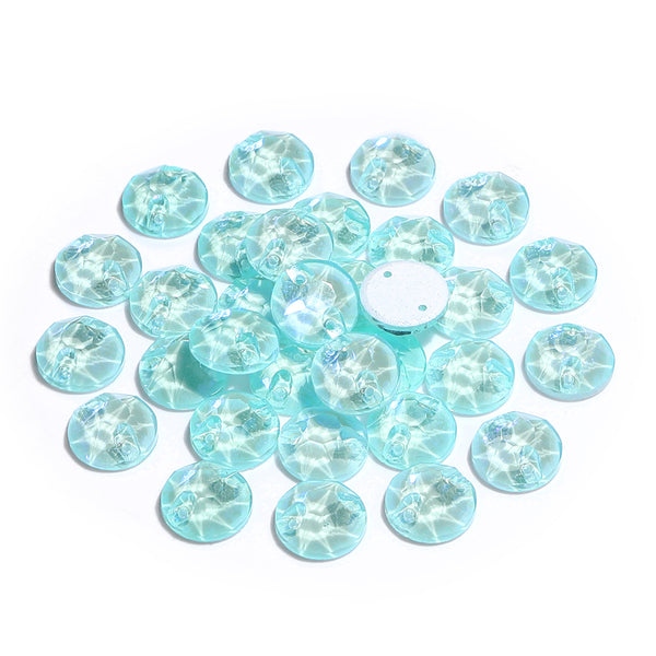 Electric Neon Light Azore XIRIUS Round Shape High Quality Glass Sew-on Rhinestones WholesaleRhinestone