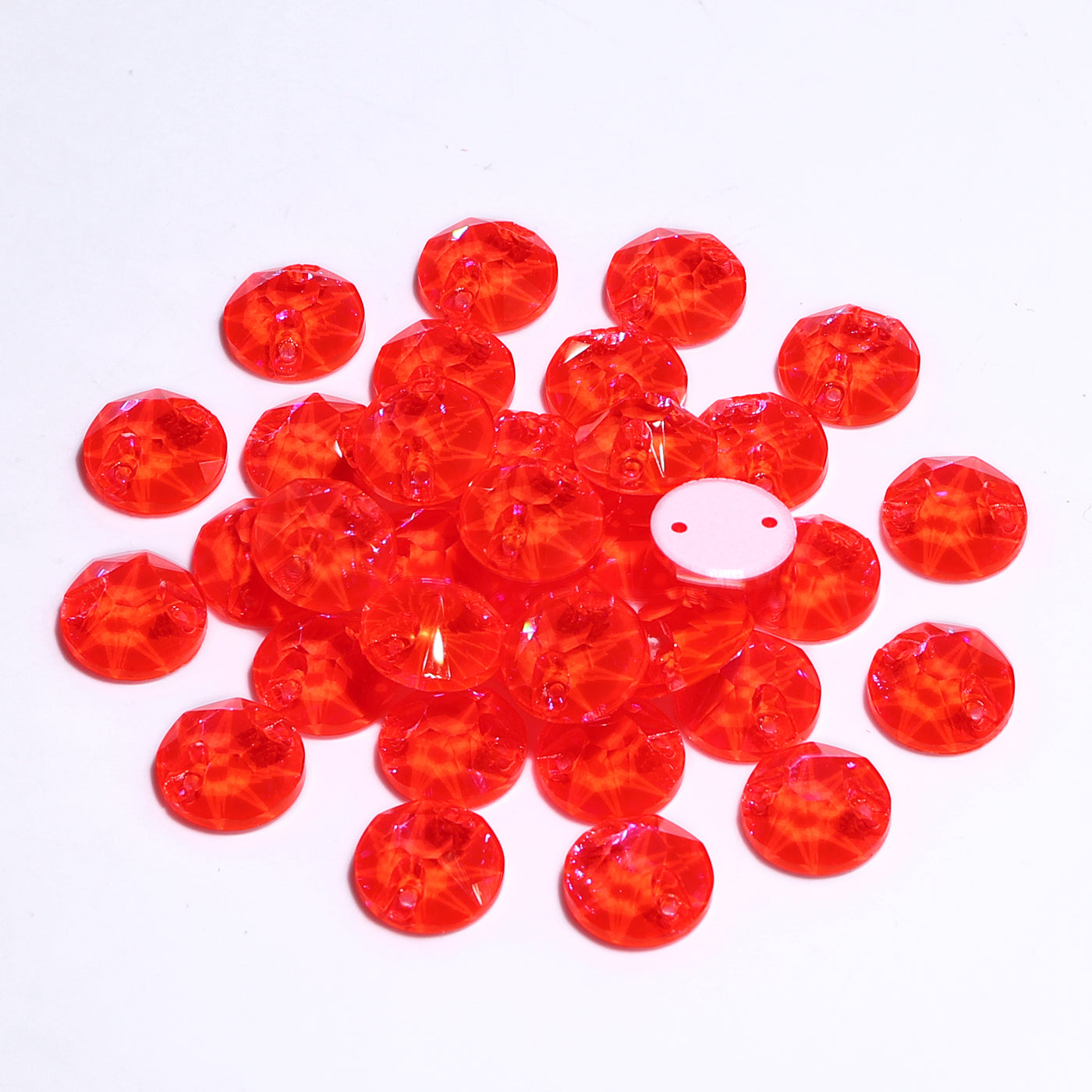 Electric Neon Hyacinth XIRIUS Round Shape High Quality Glass Sew-on Rhinestones Secondary image