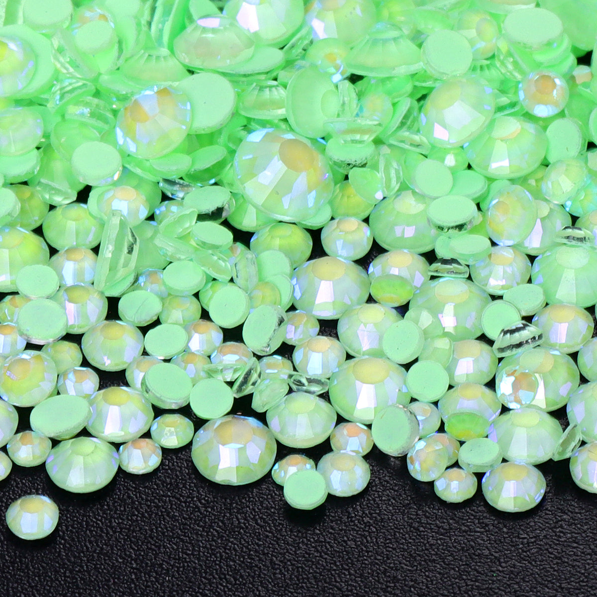 Mixed Sizes Neon Mint Mambo AB Glass Flat Back Rhinestones For Nail Art WholesaleRhinestone