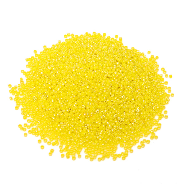 Lustre opaco amarelo brilhante cor de alta qualidade sementes de vidro contas de 1,6 mm BS1009