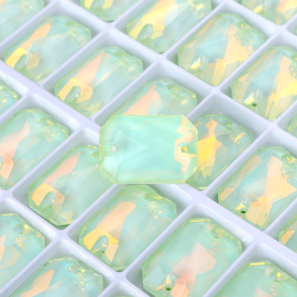 Light Azore AM Octagon Shape High Quality Glass Sew-on Rhinestones WholesaleRhinestone