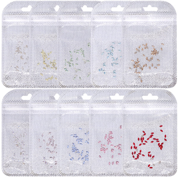 Navette Shape Multi Colors Small Size Glass Beveled Flat Back Fancy Rhinestones For Nail Art WholesaleRhinestone
